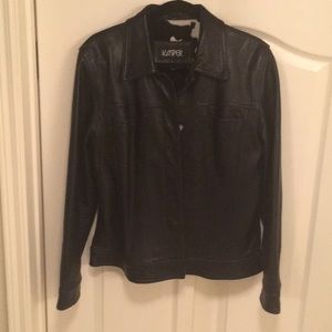 Black leather jacket